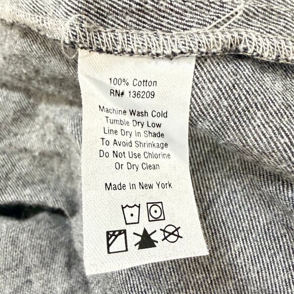 Hatch Gray Cotton Maternity Dress Swing Loose Flowy Button Pockets One Size - Picture 7 of 7